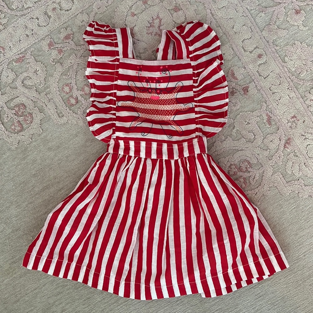 Almirah crab pinafore size 2